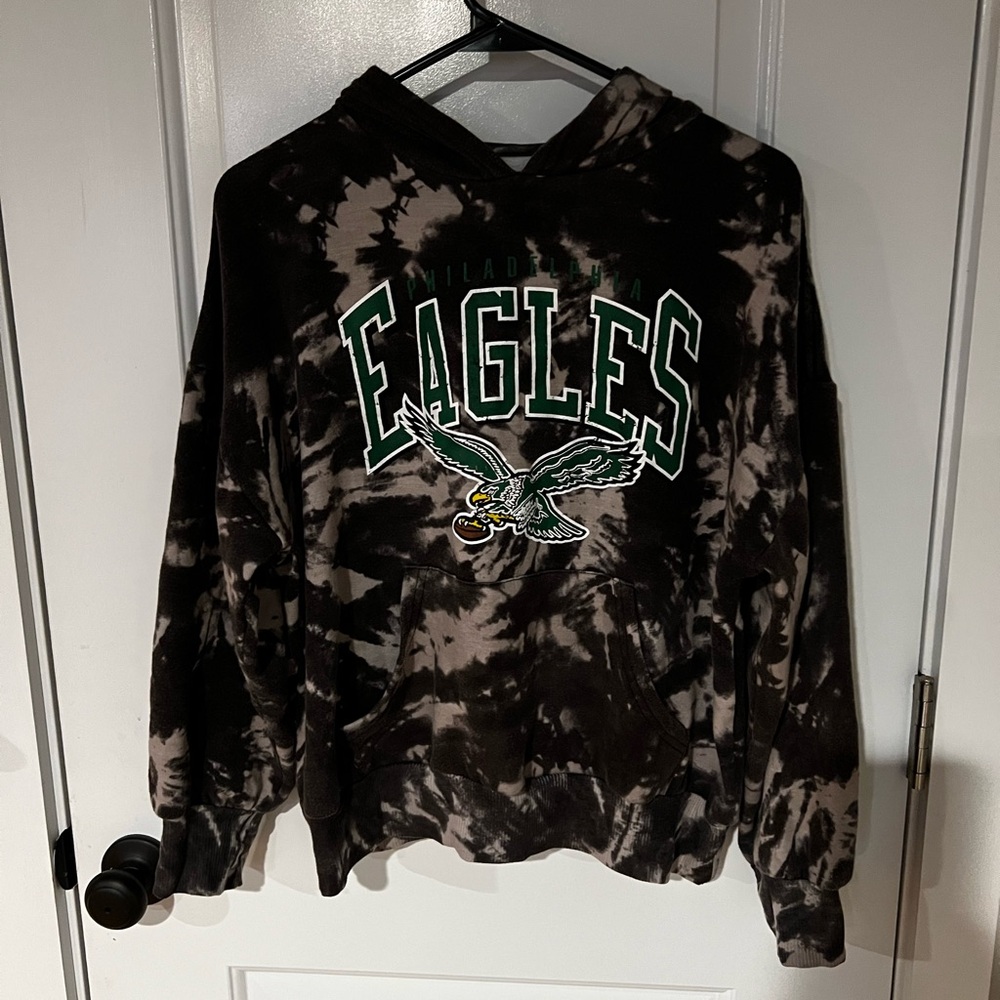 Majestic Black and Gray Tie-Dye Hoodie
